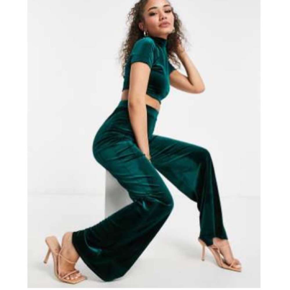 Flou Emerald Velvet Pants